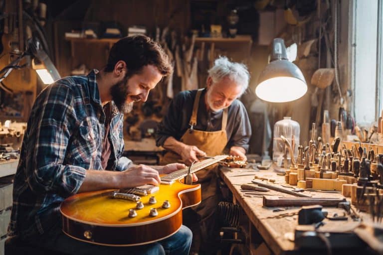 evolucao guitarra eletrica historia musicos