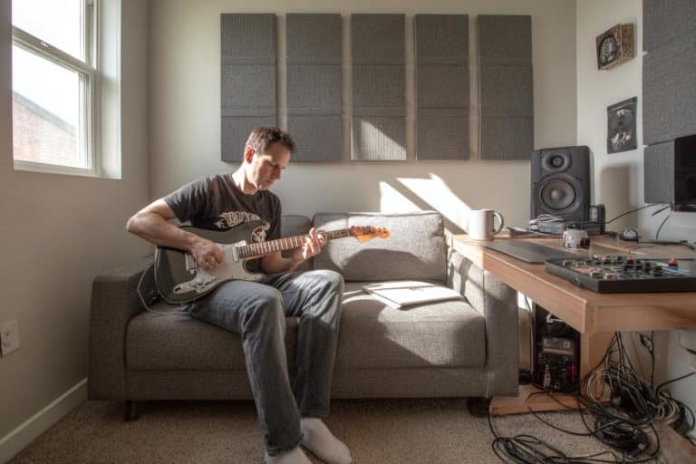home studio guitarra baixo custo